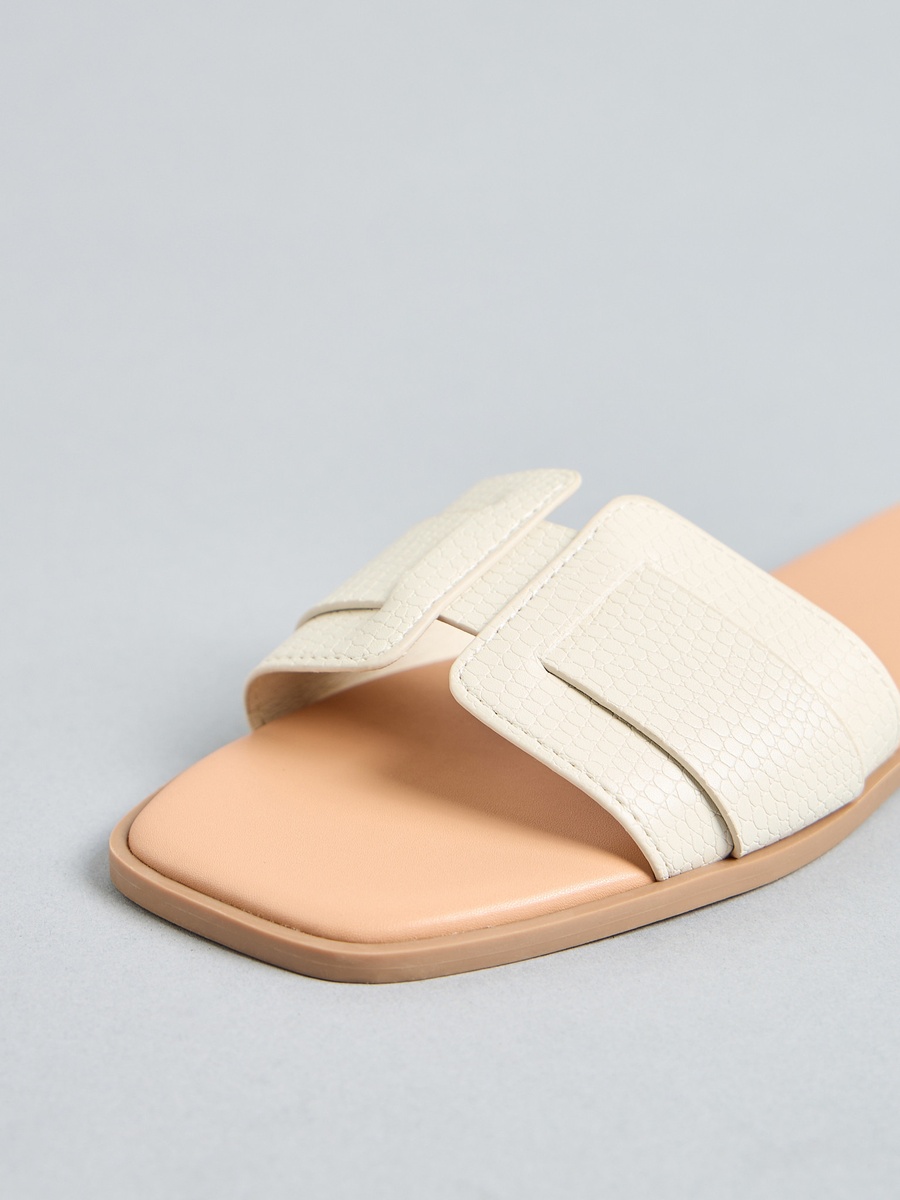 Textured Slip-On Sandals