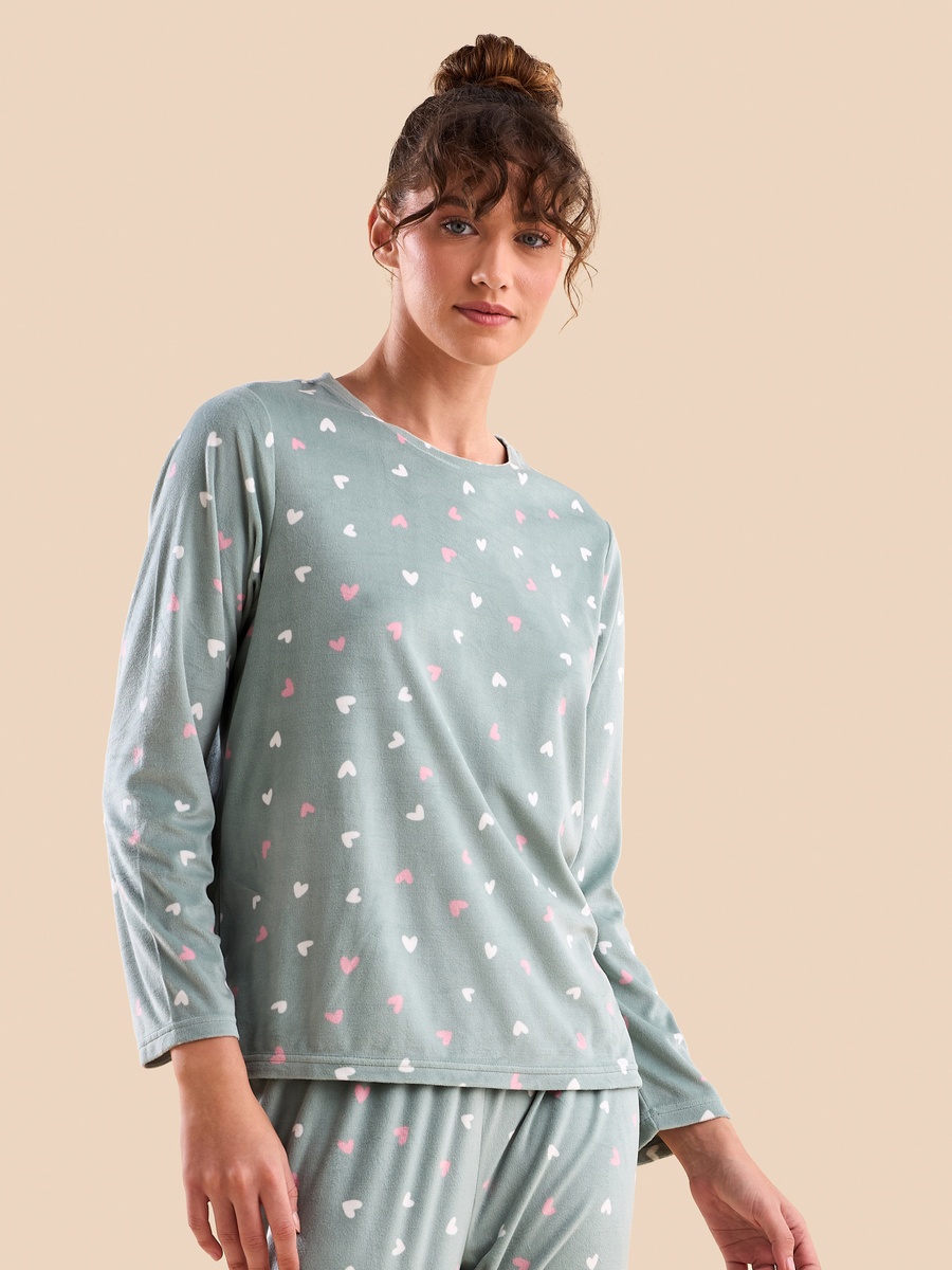 Heart Print Pyjama Set