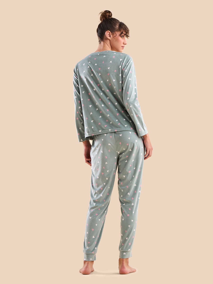 Heart Print Pyjama Set
