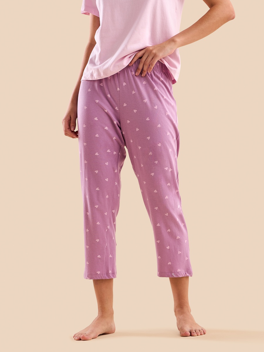 Heart Print Cotton Pyjama Set