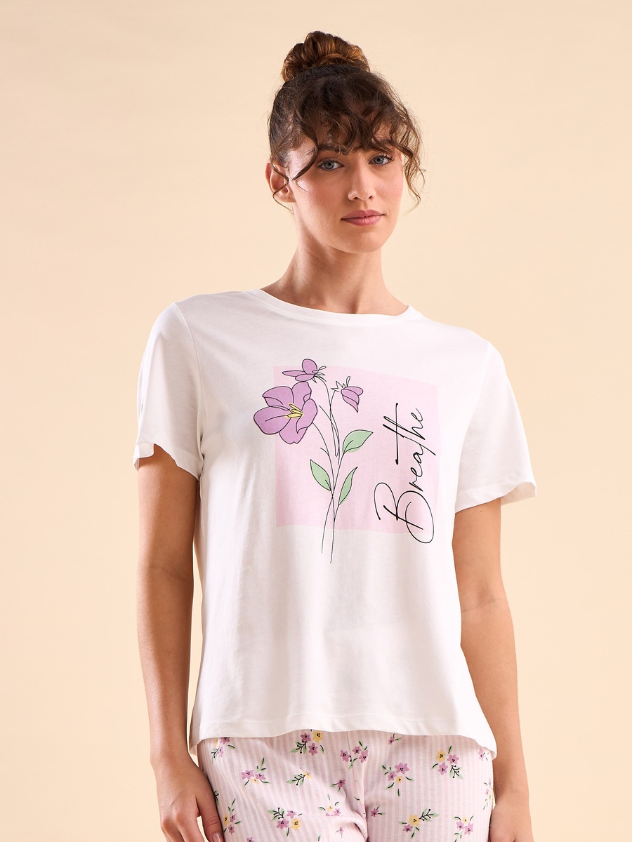 Floral Print Cotton Pyjama Set