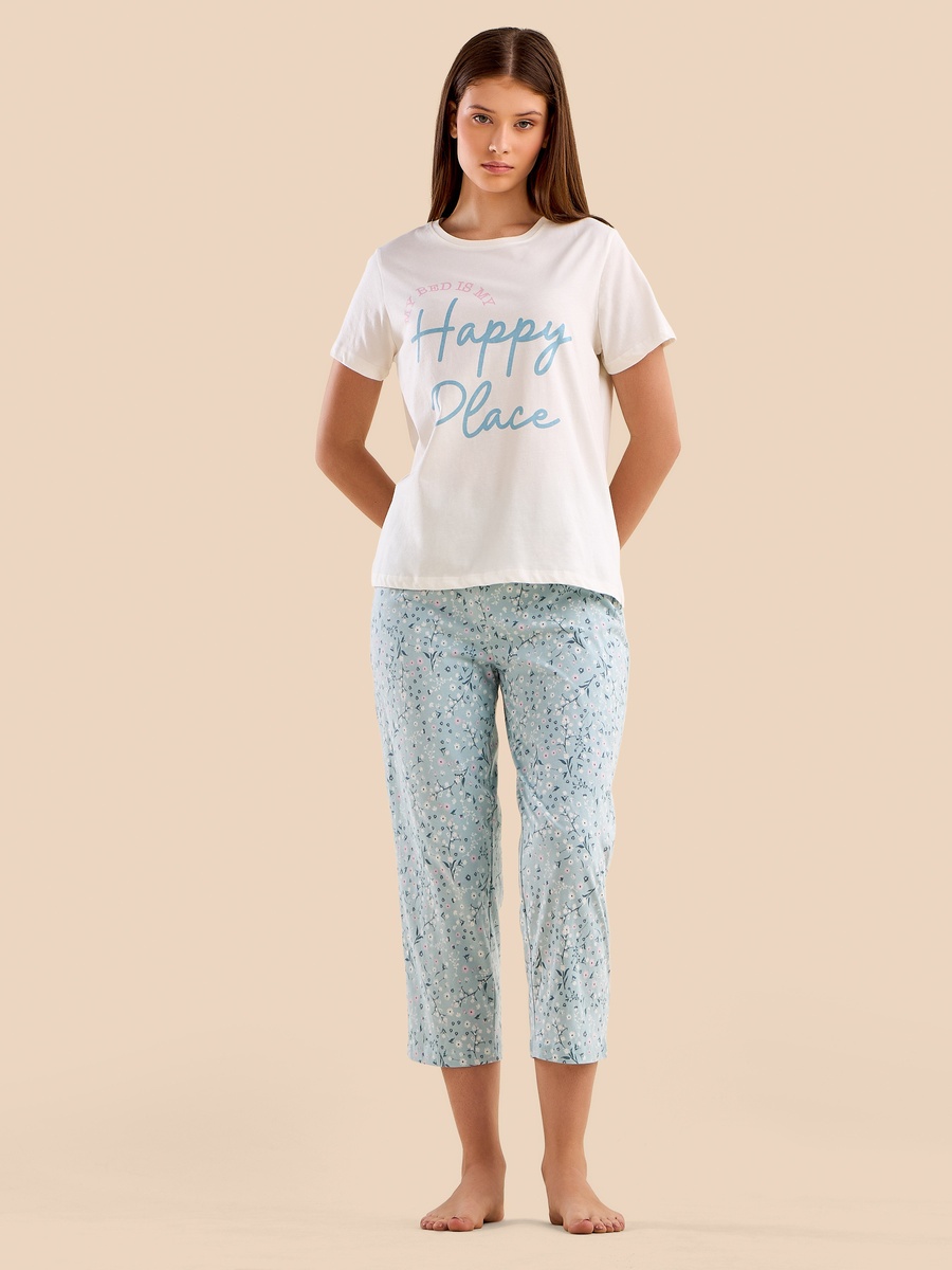 Floral Print Cotton Pyjama Set