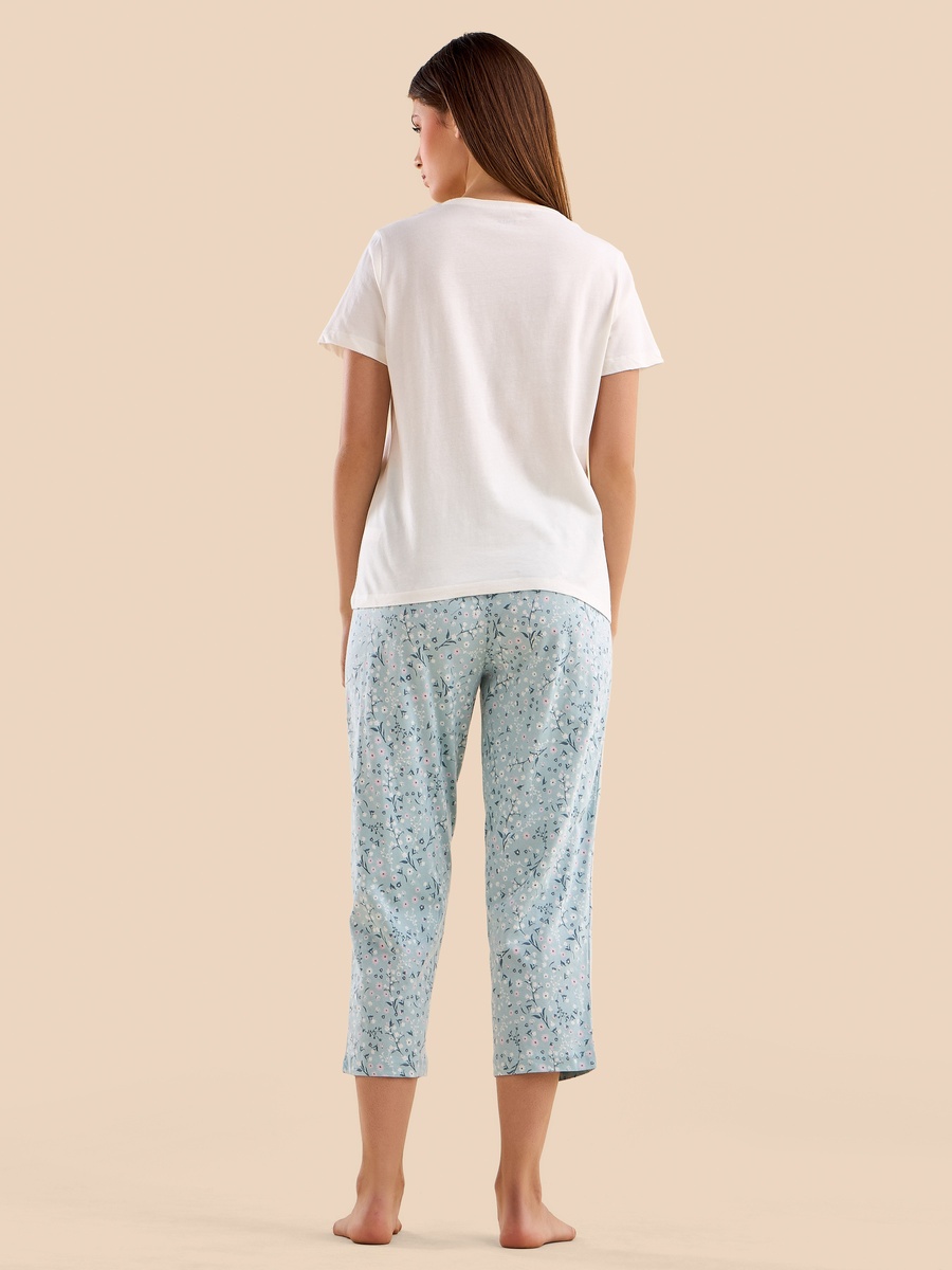 Floral Print Cotton Pyjama Set