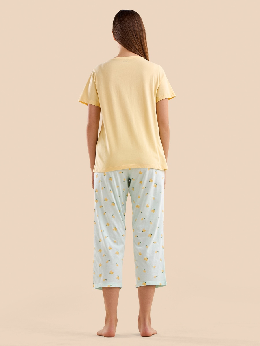 Lemon Print Cotton Pyjama Set