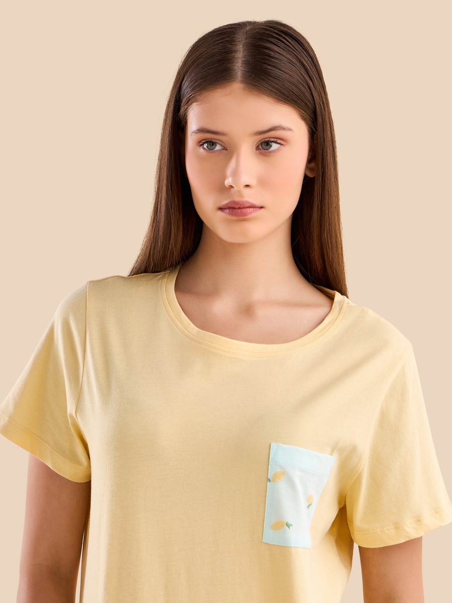 Lemon Print Cotton Pyjama Set