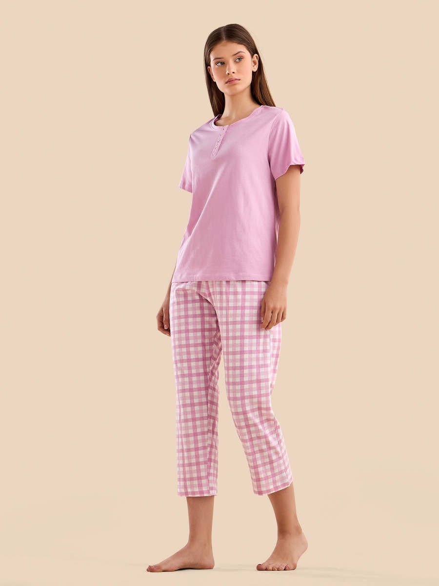 Checked Cotton Pyjama Set