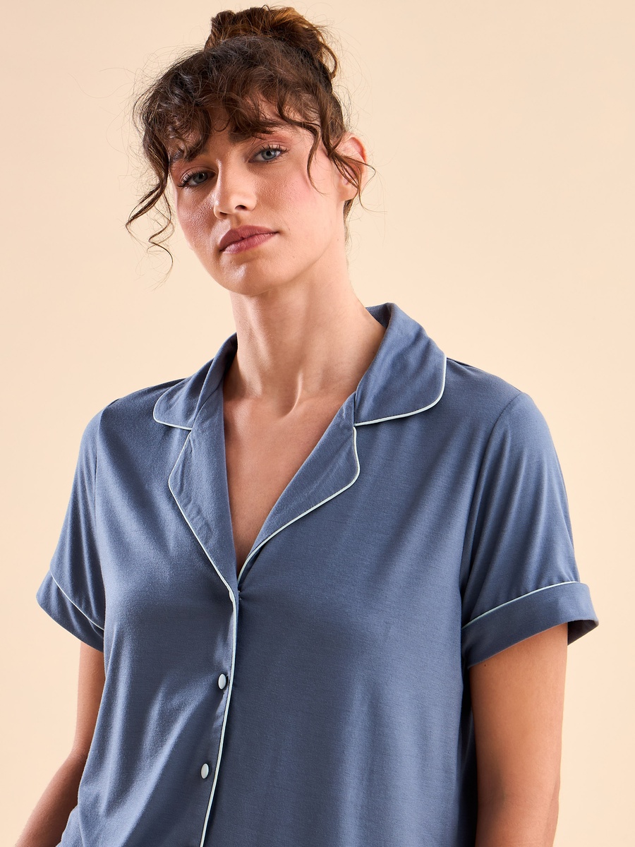 Piping Detail Pyjama Set