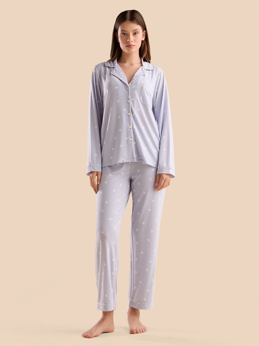 Heart Print Pyjama Set
