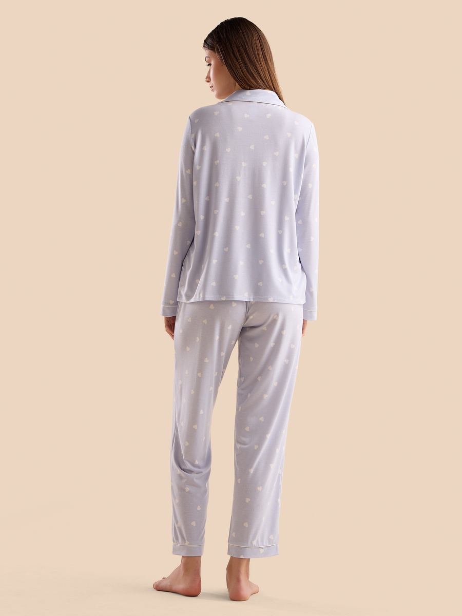 Heart Print Pyjama Set