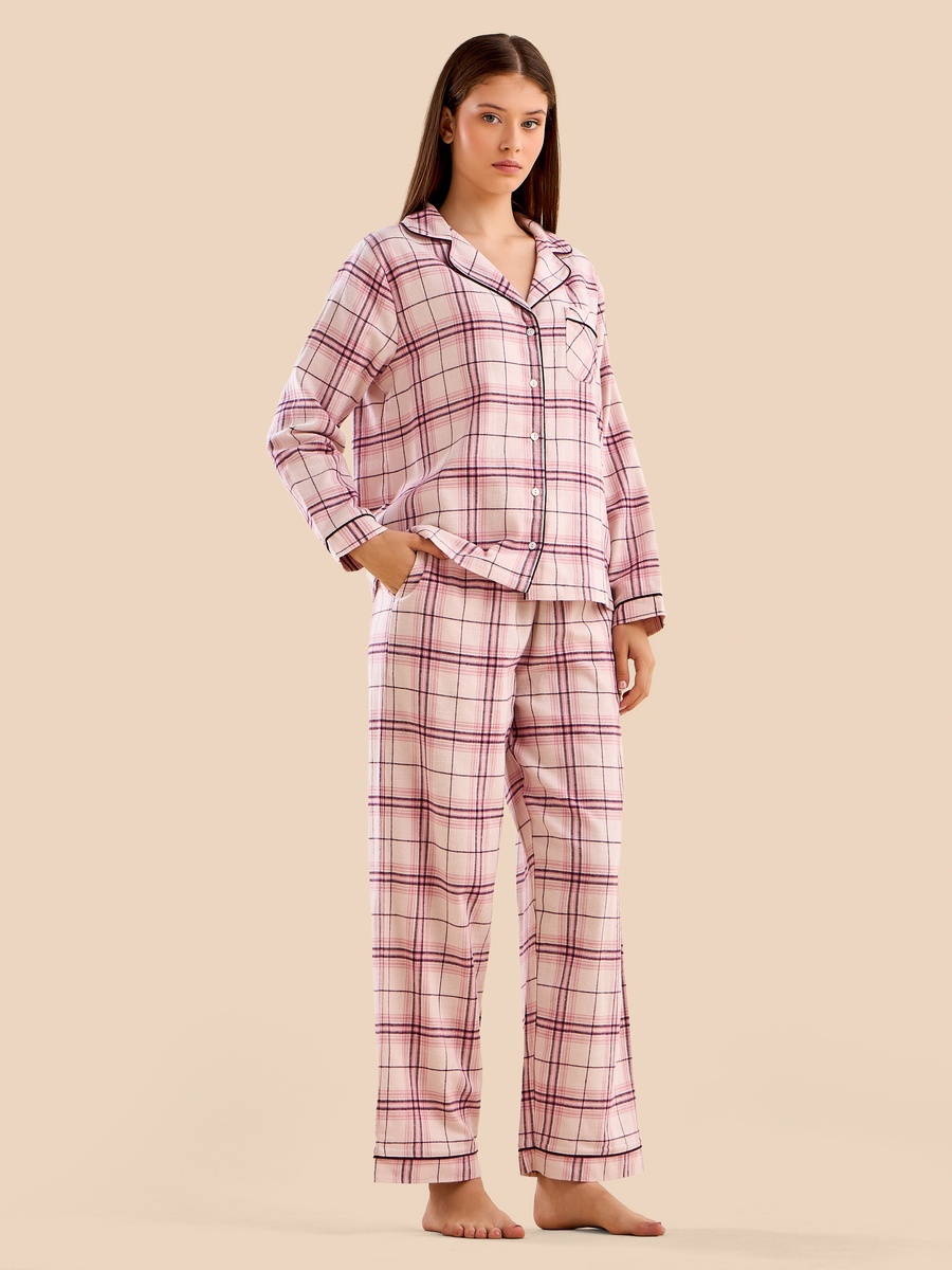 Checked Cotton Pyjama Set