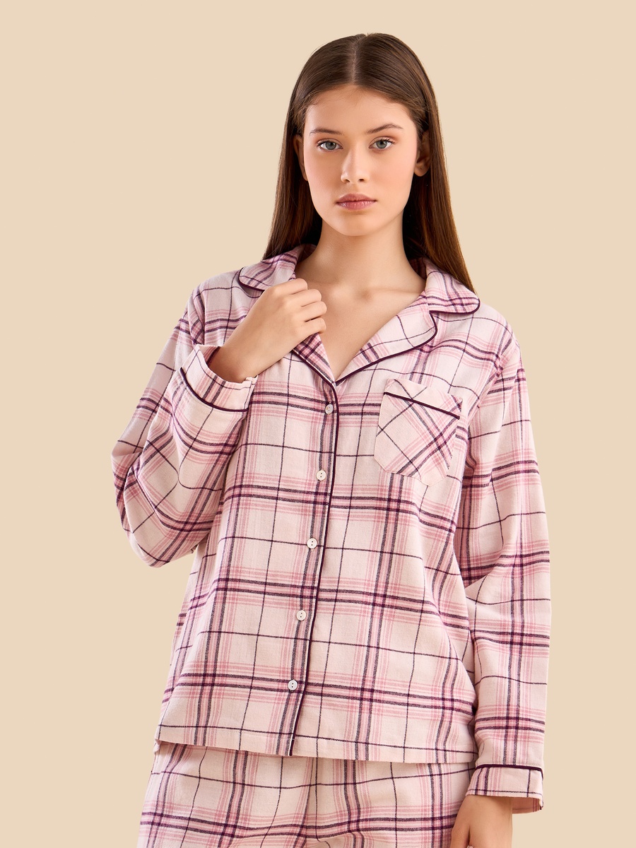 Checked Cotton Pyjama Set