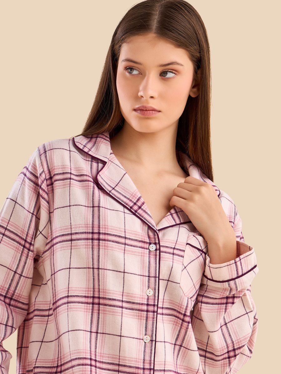 Checked Cotton Pyjama Set
