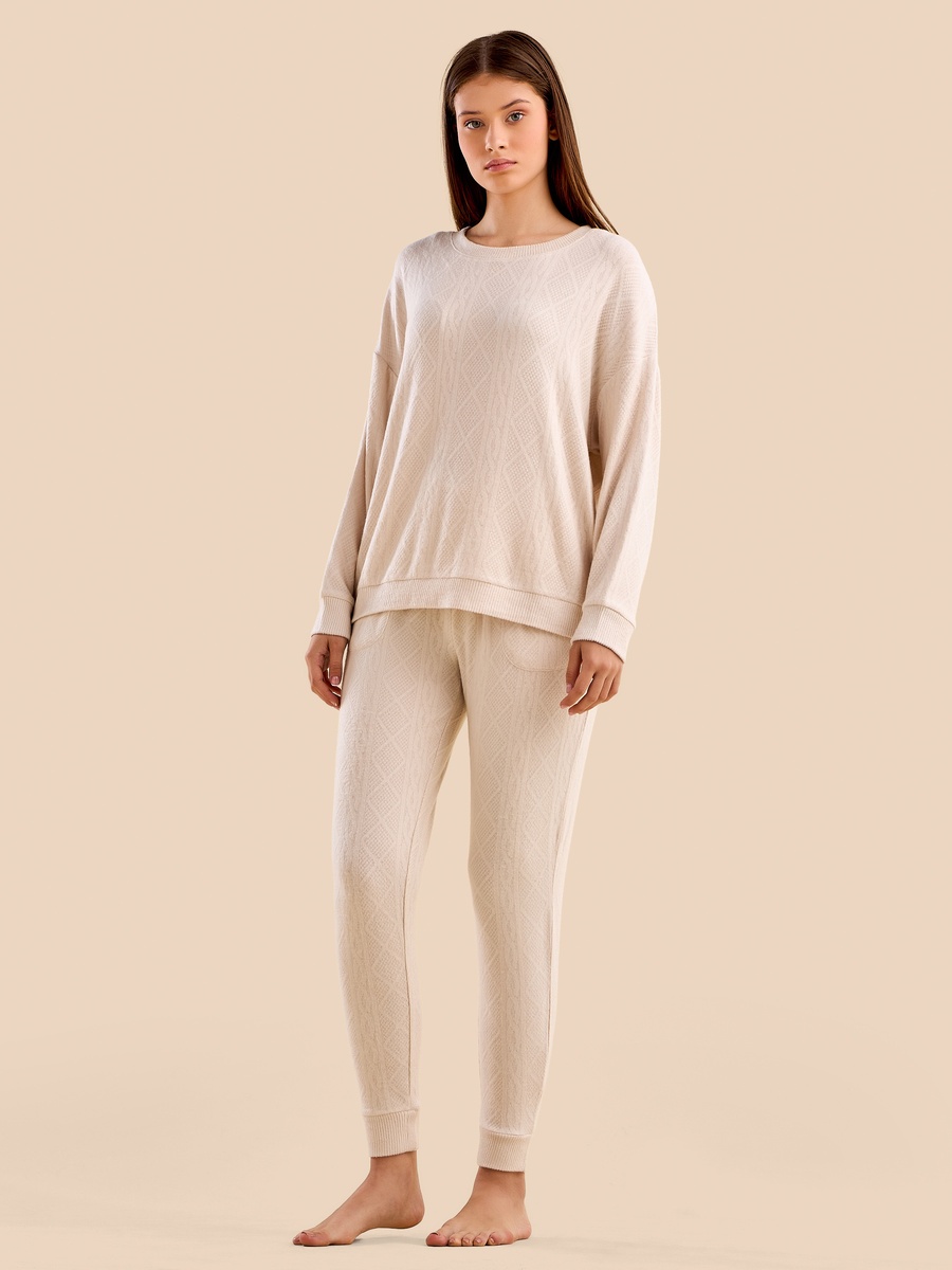 Jacquard Textured Pyjama Set