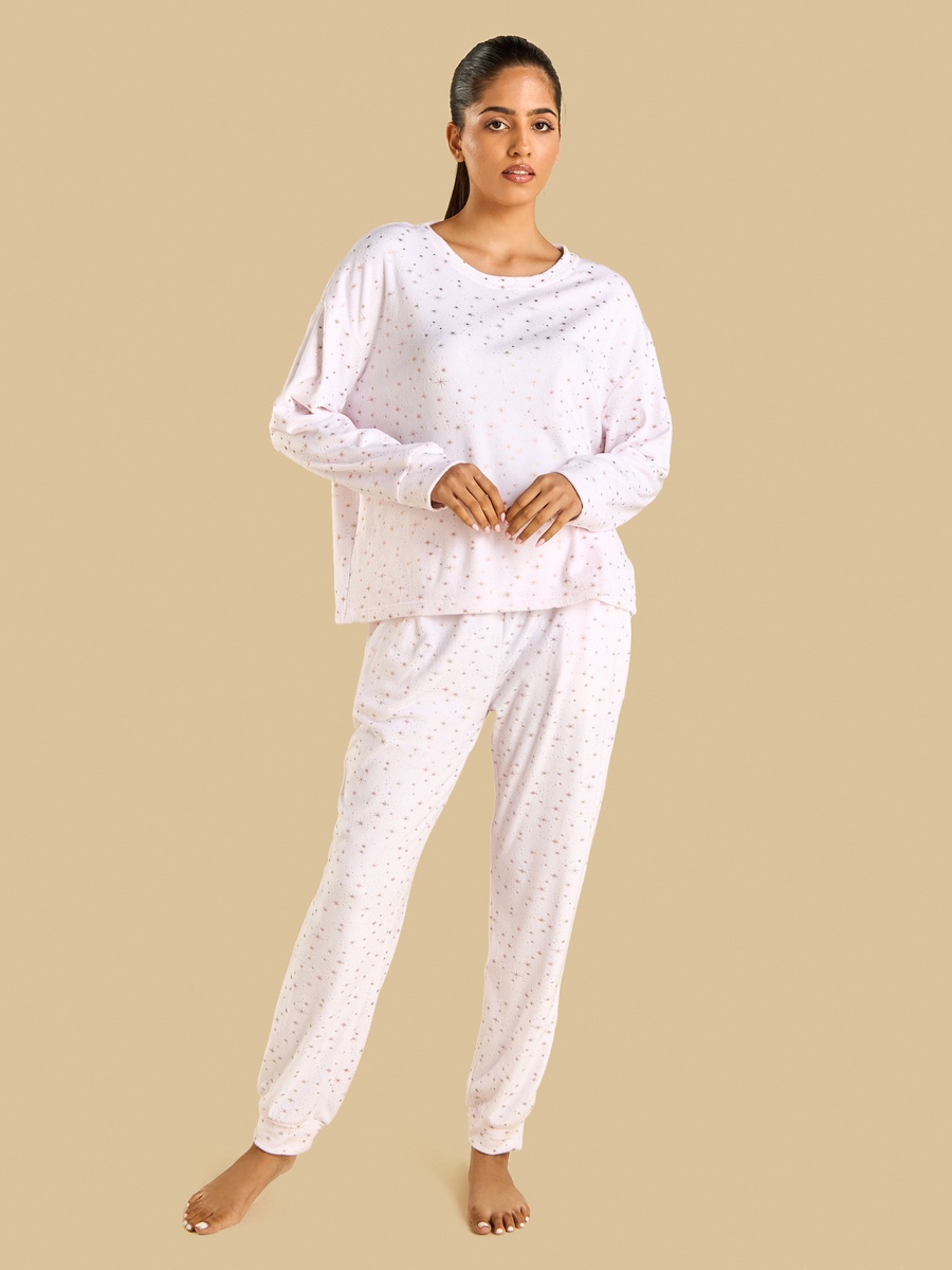 Star Foil Print Pyjama Set