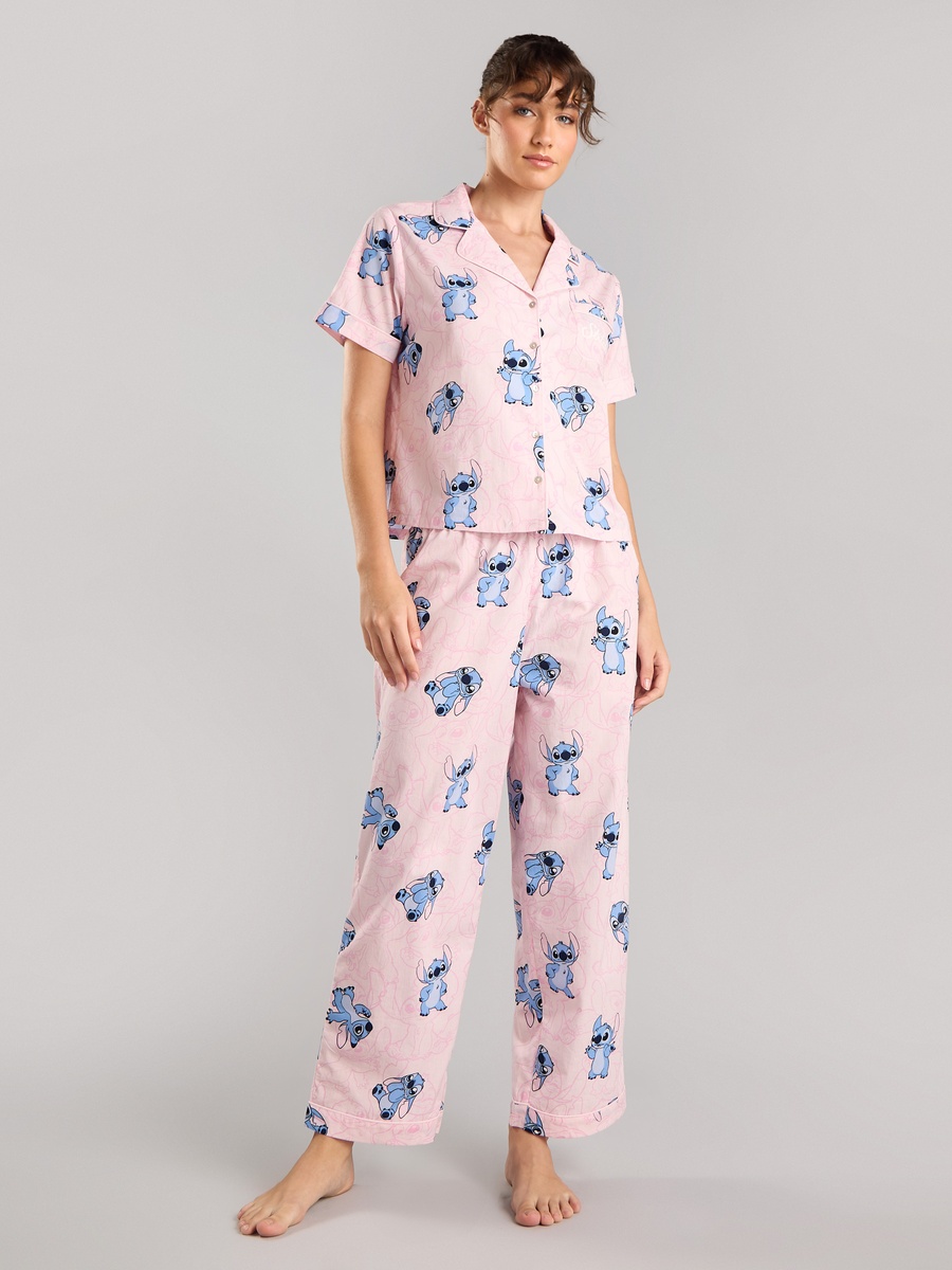 Stitch Print Cotton Pyjama Set