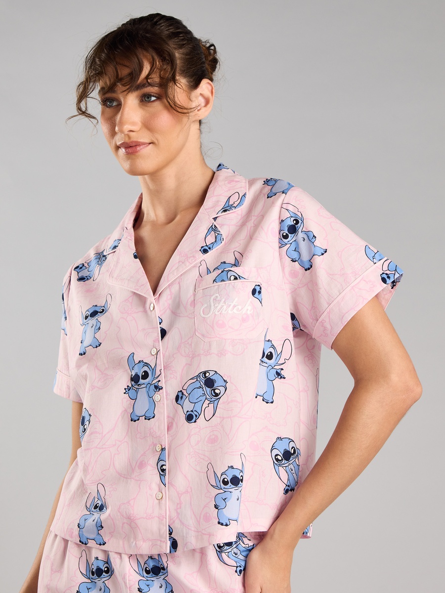 Stitch Print Cotton Pyjama Set