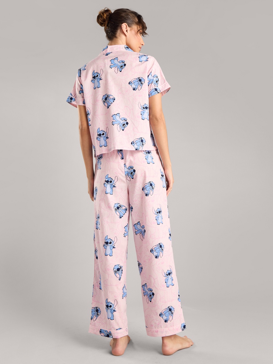 Stitch Print Cotton Pyjama Set
