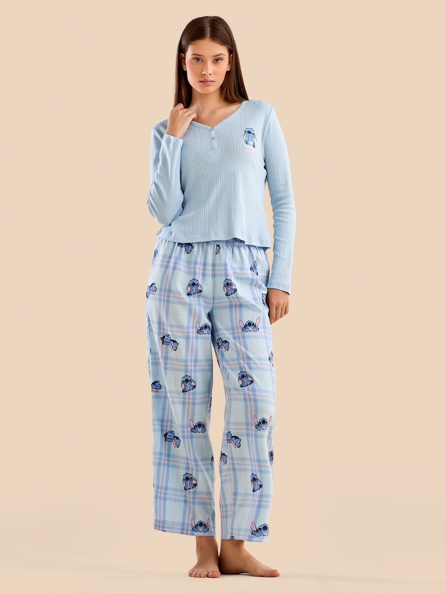 Stitch Print Cotton Pyjama Set