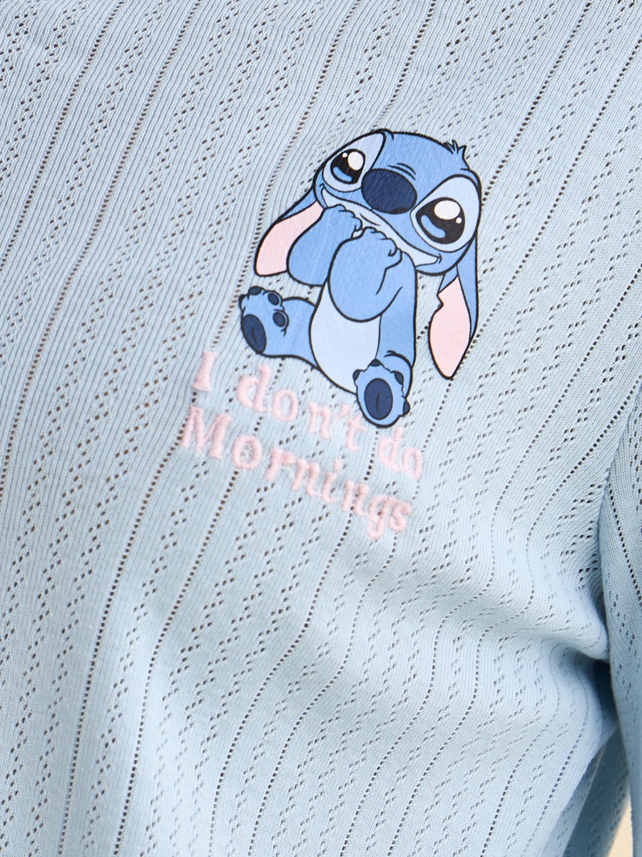 Stitch Print Cotton Pyjama Set