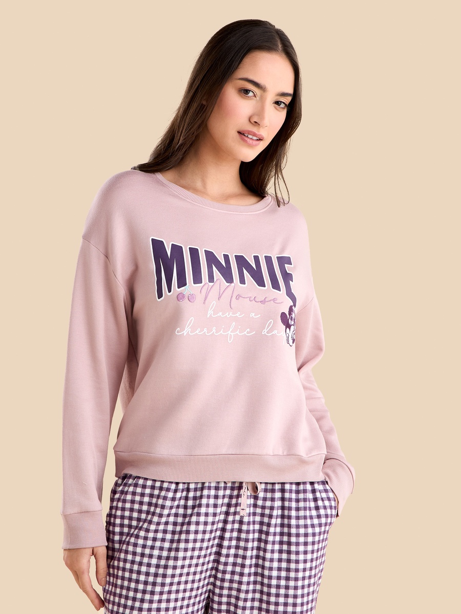 Minnie Mouse Print Pyjama Set