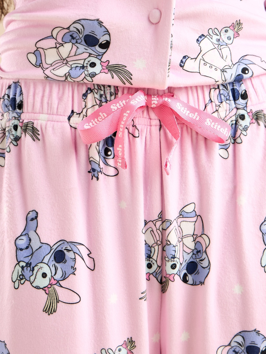 Stitch Print Velour Pyjama Set