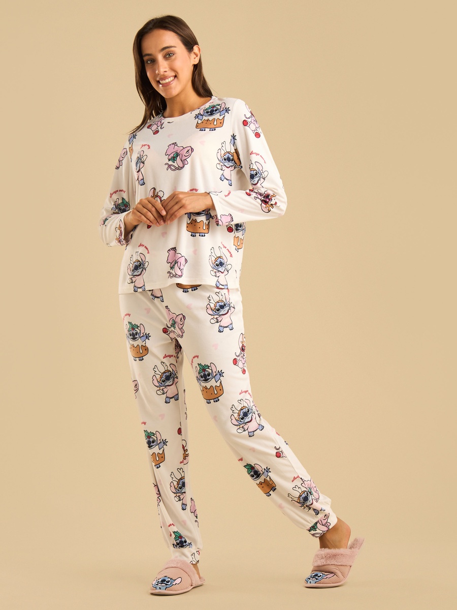 Stitch and Angel Print Pyjama Set