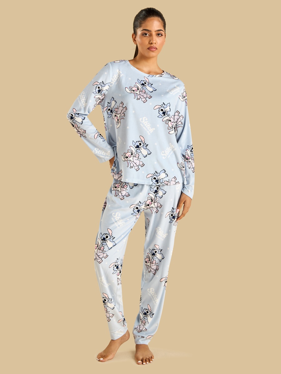 Stitch and Angel Print Pyjama Set