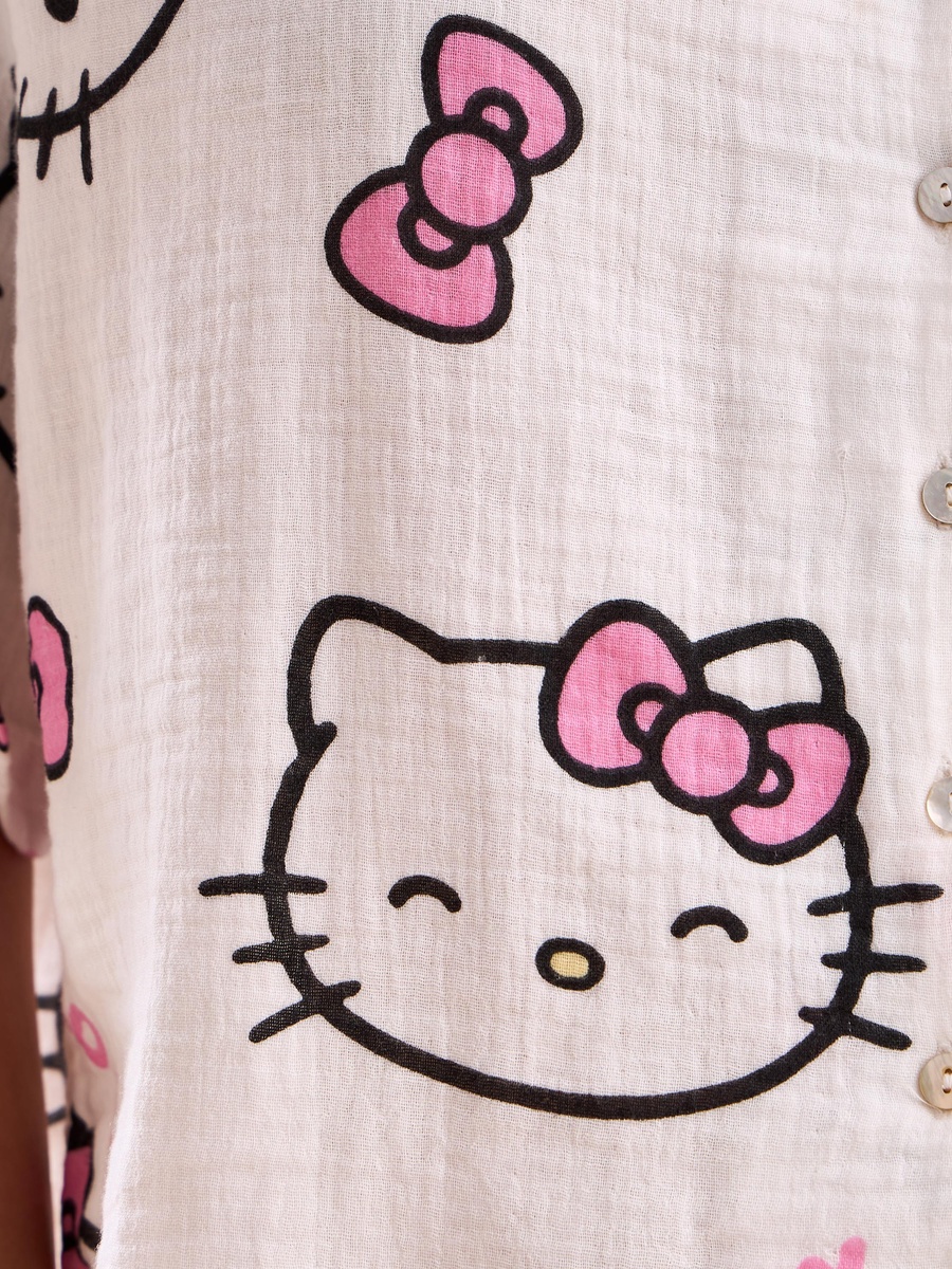 Hello Kitty Print Cotton Pyjama Set