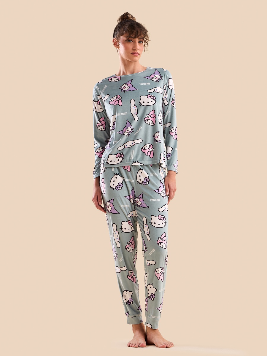 Hello Kitty and Friends Print Pyjama Set