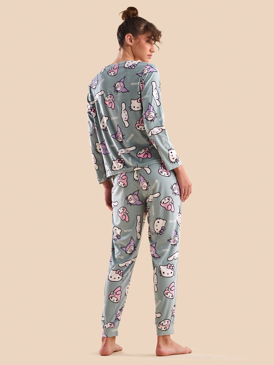 Hello Kitty and Friends Print Pyjama Set