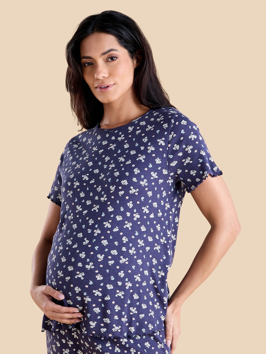 Daisy Print Maternity Pyjama Set