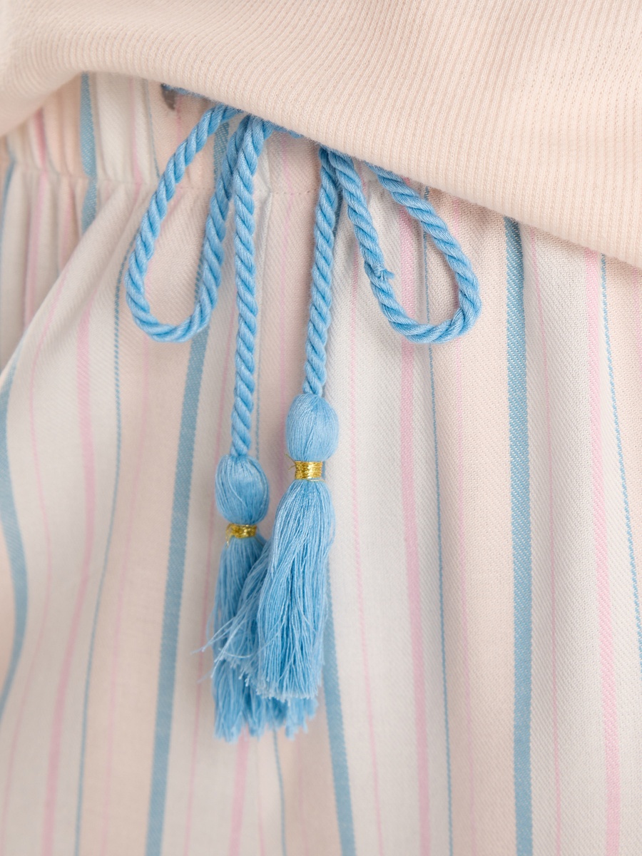 Heart Embroidered Cotton Pyjama Set
