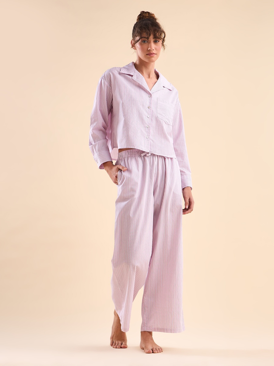 Striped Cotton Pyjama Set