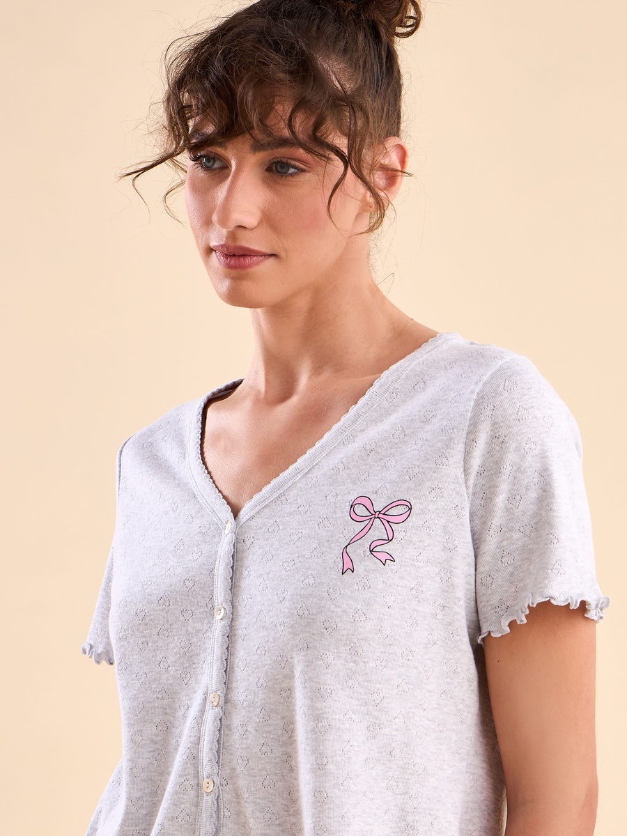 Pointelle Textured Pyjama Set