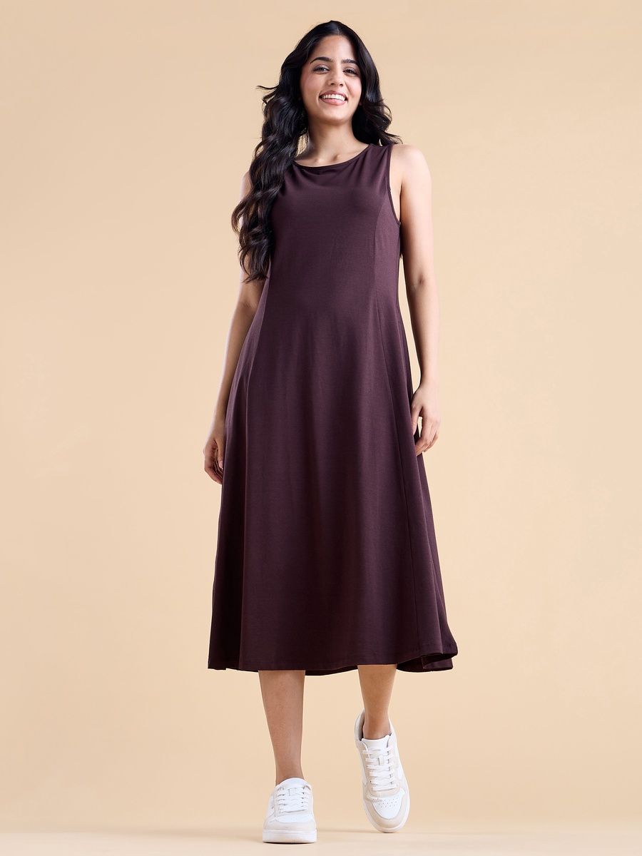 Sleeveless A-Line Dress with Pocket
