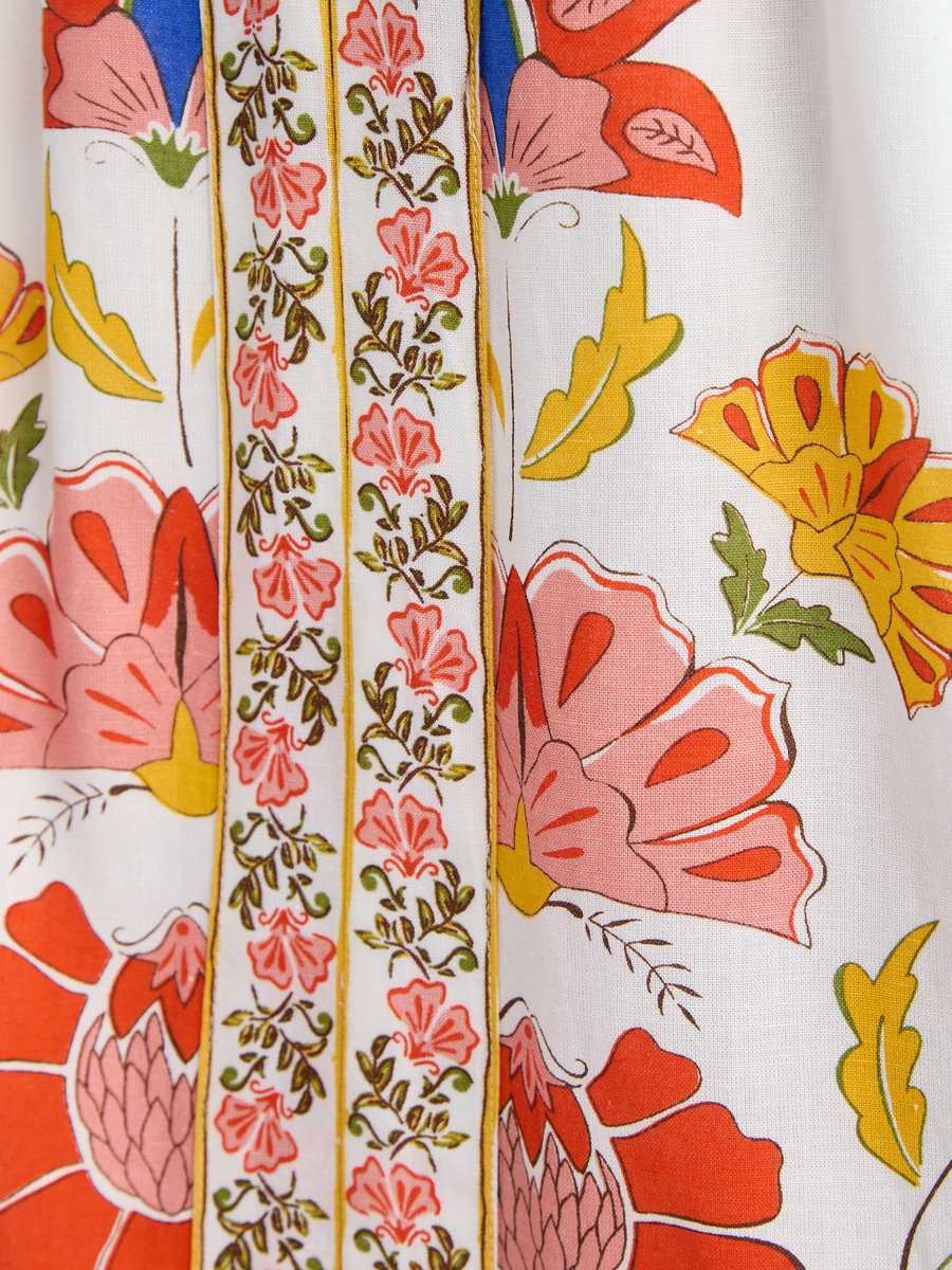 Floral Print V Neck Dress