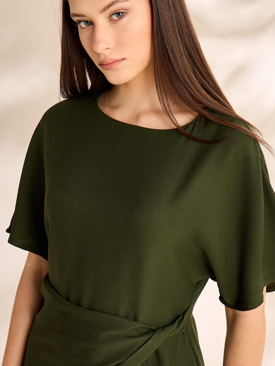 Plain Drape Dress