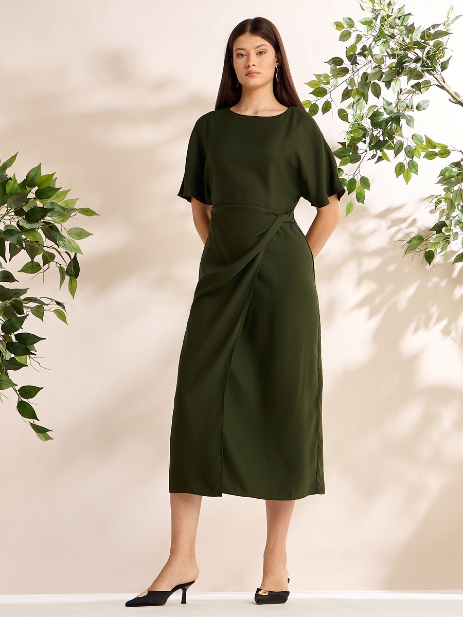Plain Drape Dress