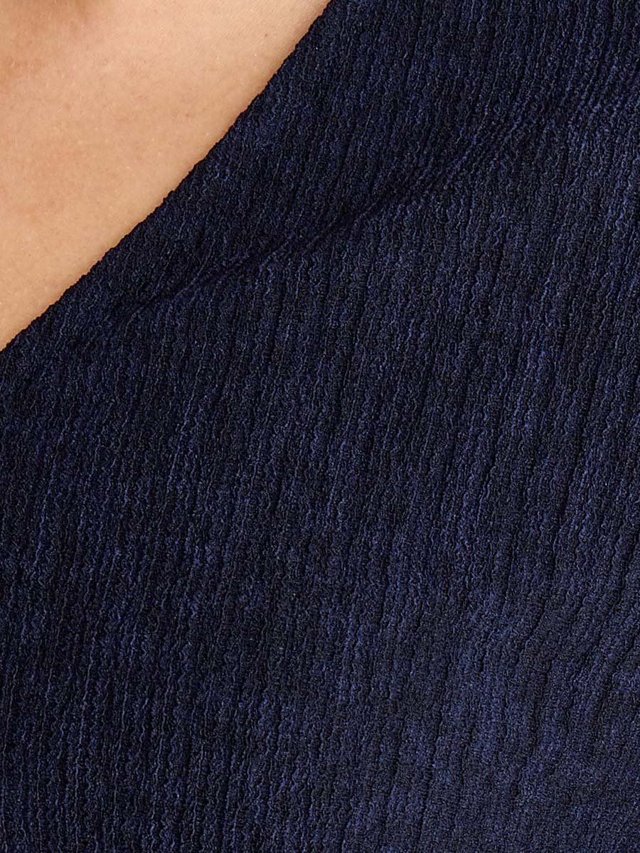 Textured V Neck Dress