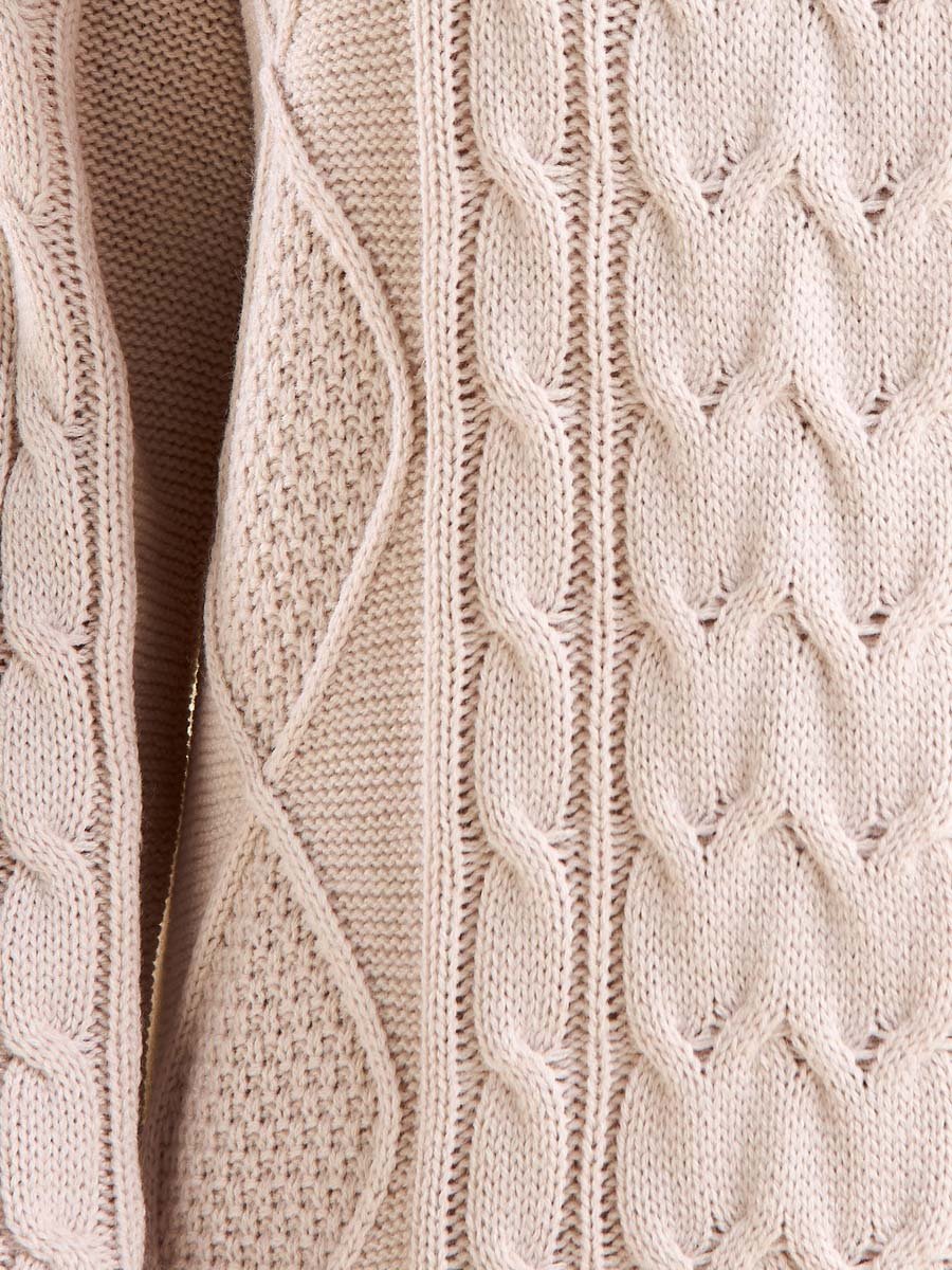 Textured Cable Knit Sweater Dress