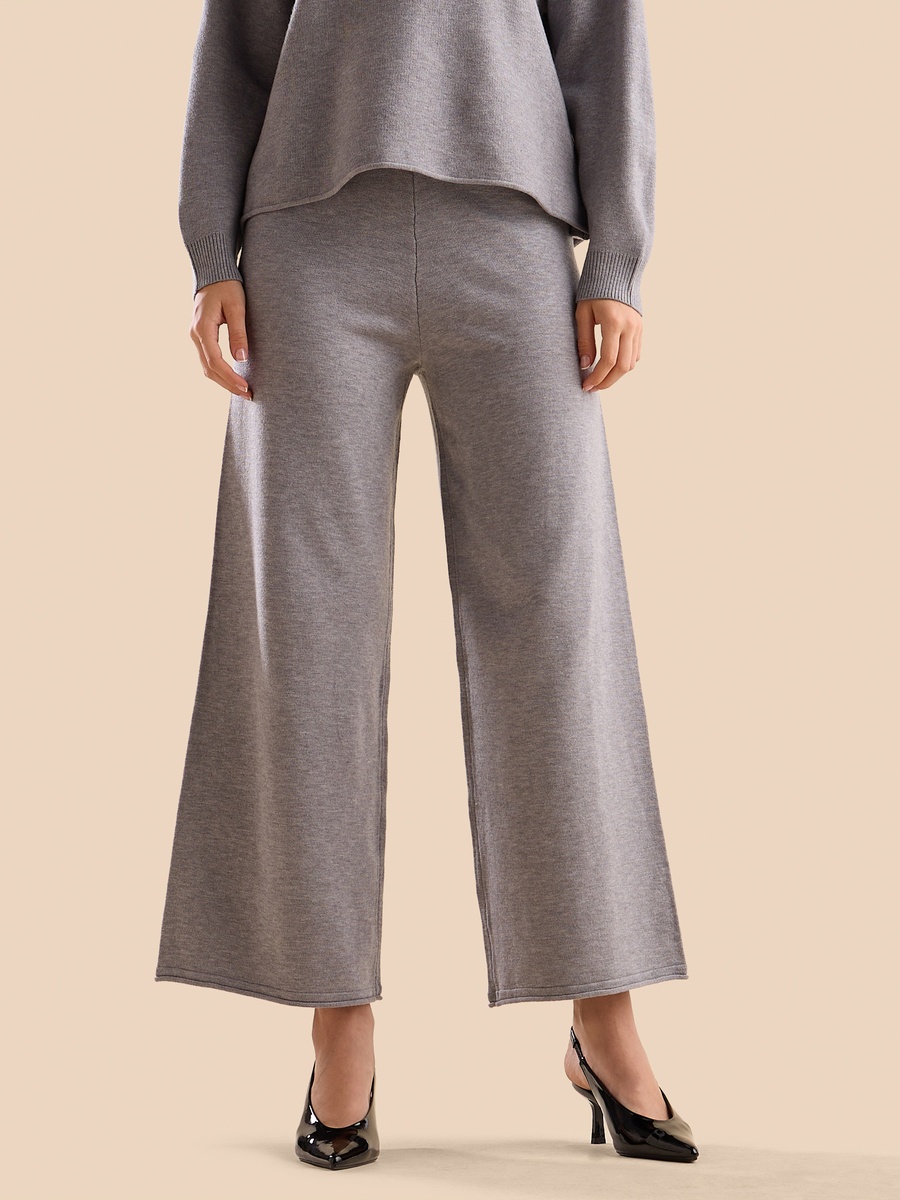 Plain Wide Leg Pants