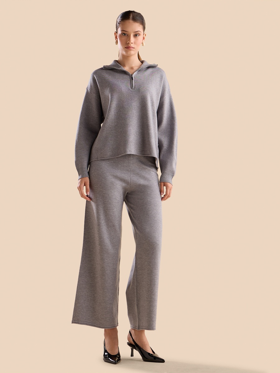 Plain Wide Leg Pants