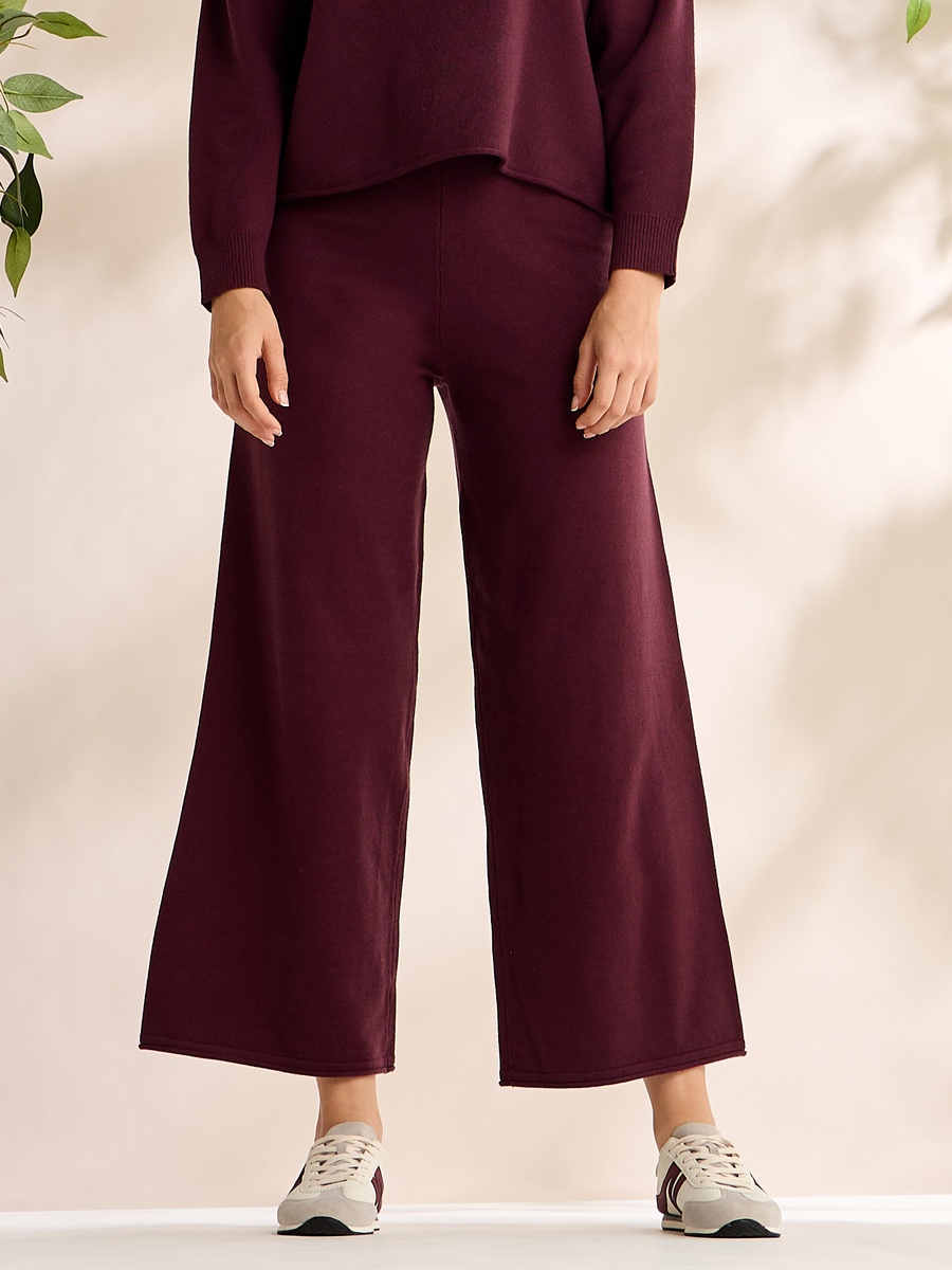 Plain Wide Leg Pants