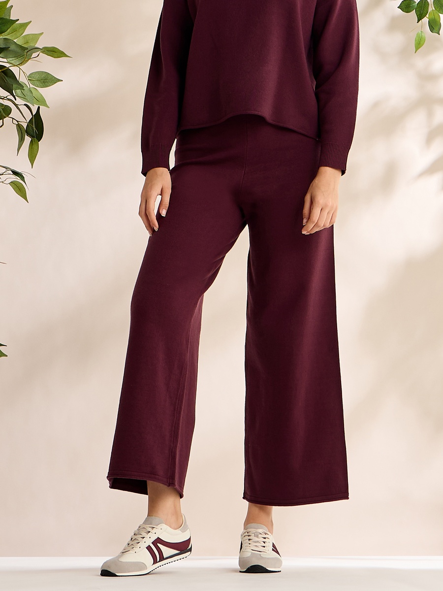 Plain Wide Leg Pants