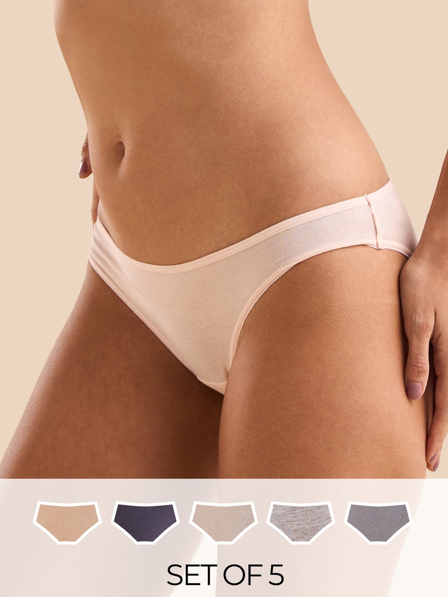 Pack of 5 - Plain Bikini Briefs