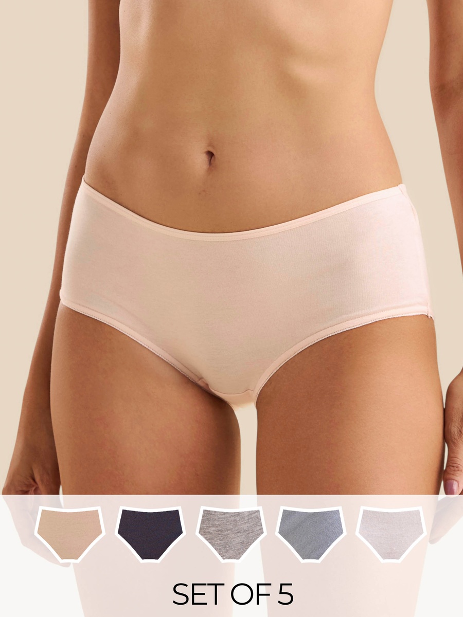 Pack of 5 - Plain Midi Briefs