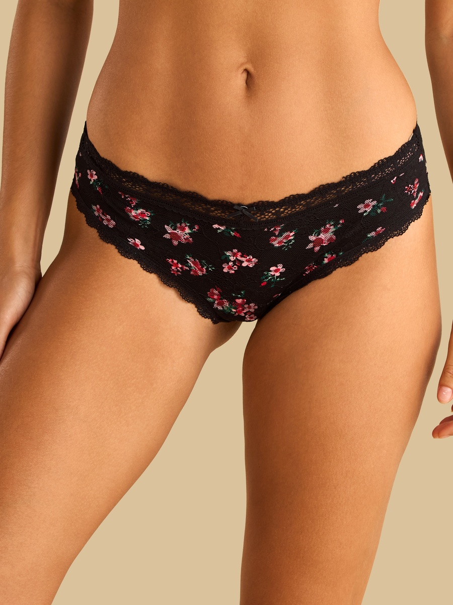 Floral Print Bikini Briefs