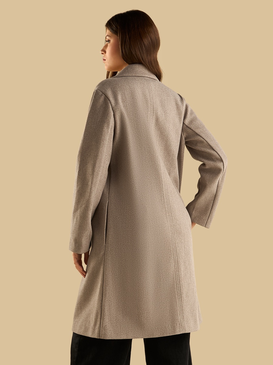 Plain Notch Lapel Coat
