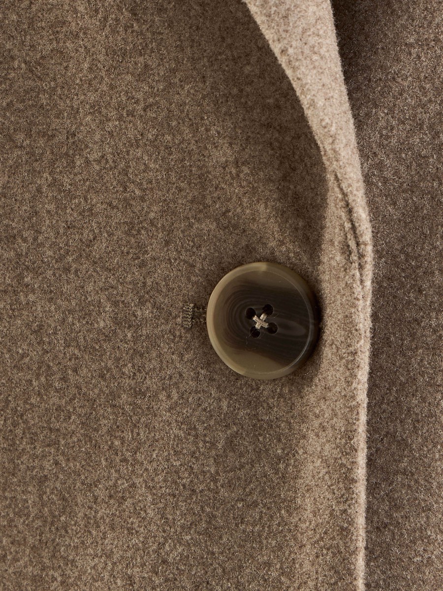 Plain Notch Lapel Coat
