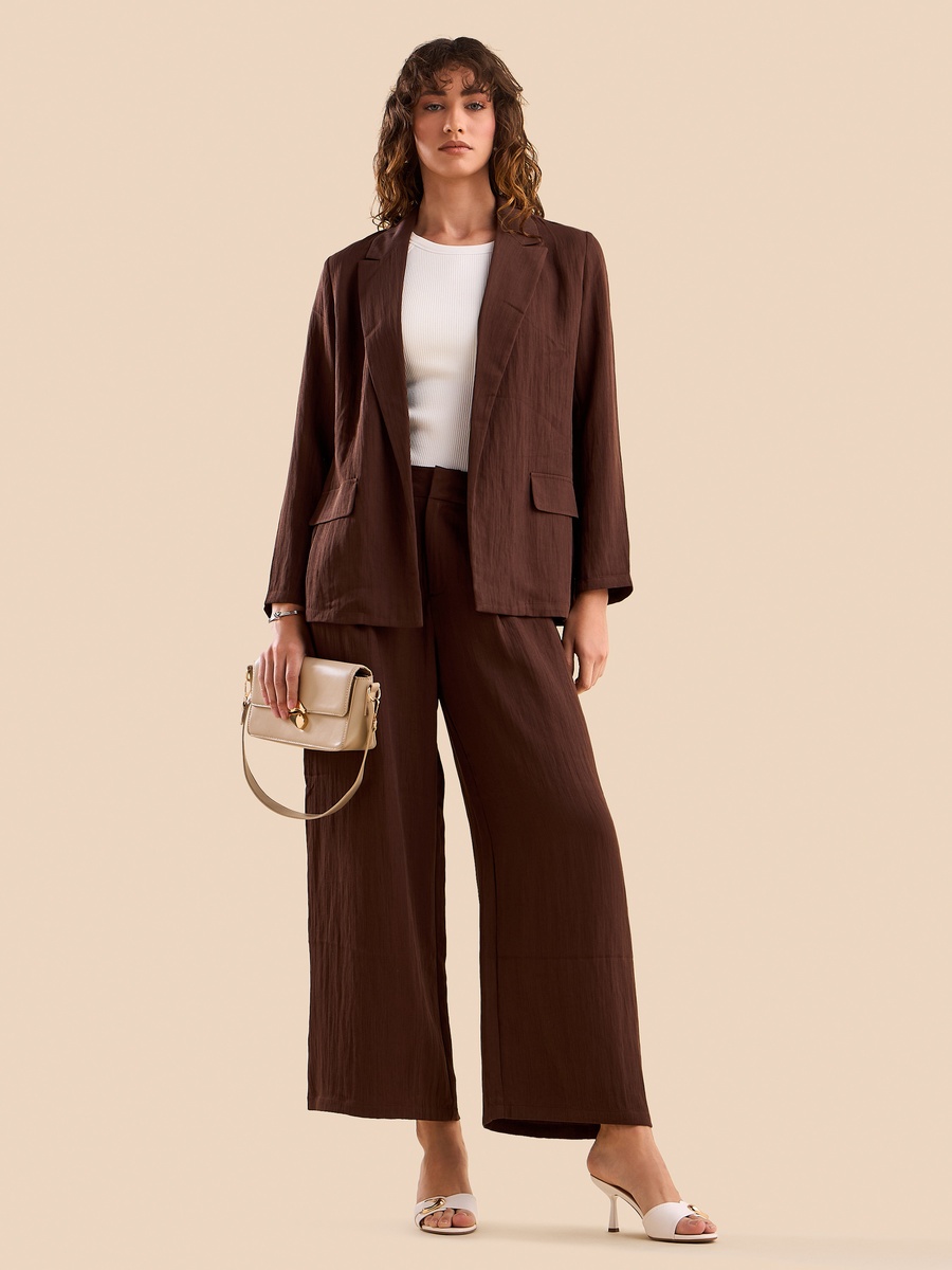 Crinkled Oversized Blazer